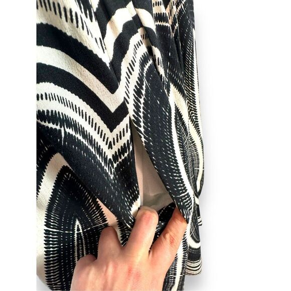 Tracy Reese Fit and Flare Black and White Dress with pockets - Picture 6 of 6